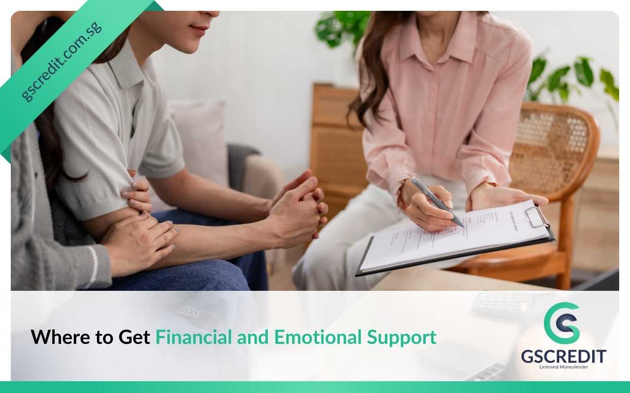 Where to get financial and emotional support in Singapore during financial difficulties